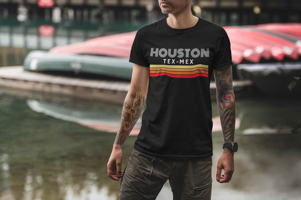 Unisex Houston TX Texas HTX H-Town HTown Tex Mex Tacos Burrito Baseball - Short-Sleeve T-Shirt