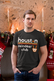 Unisex Houston Texas TX Reindeer Rudolph Elves Holiday Santa H-Town HTown HTX - Short-Sleeve T-Shirt